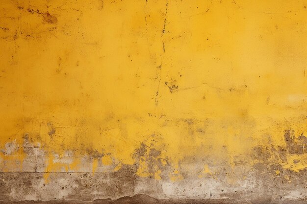 El muro de hormigón amarillo grunge