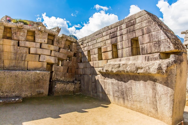 Muro Inca em Machu Picchu Peru América do Sul Exemplo de alvenaria poligonal A famosa pedra de 32 ângulos na antiga arquitetura Inca