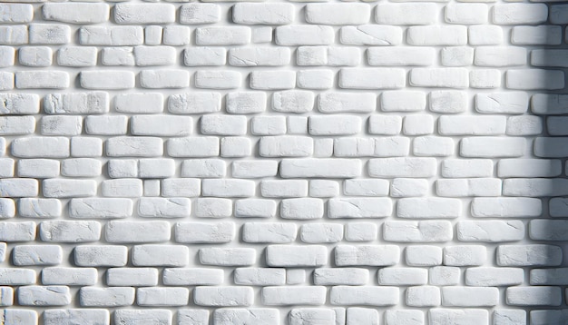 Muro de ladrillo viejo pintado de blanco fondo panorámico