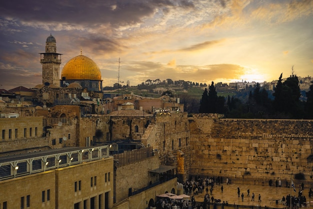 El Muro Occidental y la Cúpula de la Roca Jerusalén Israel