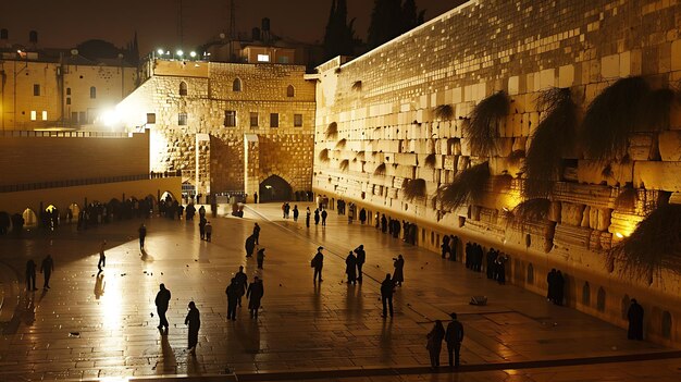 El Muro Occidental, también conocido como el Muro de los Lamentos, es una pared de piedra caliza ubicada en la Ciudad Vieja de Jerusalén