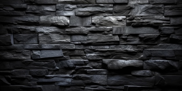 Un muro de piedra negra con un fondo blanco.