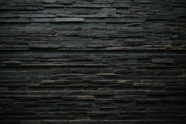 Muro de piedra negra natural
