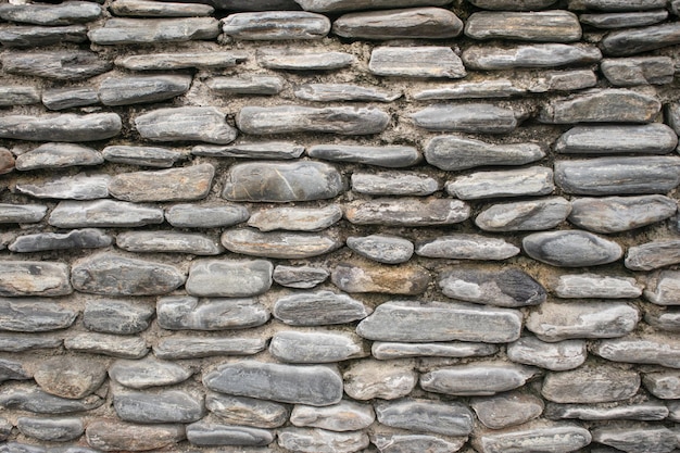 Muro de piedra rústico con cemento