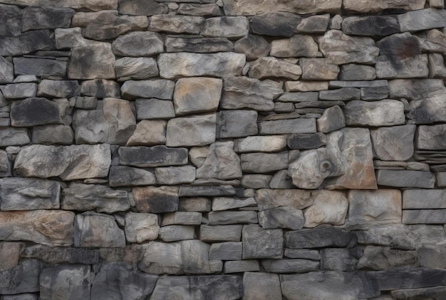 muro de piedra en la zona rocosa