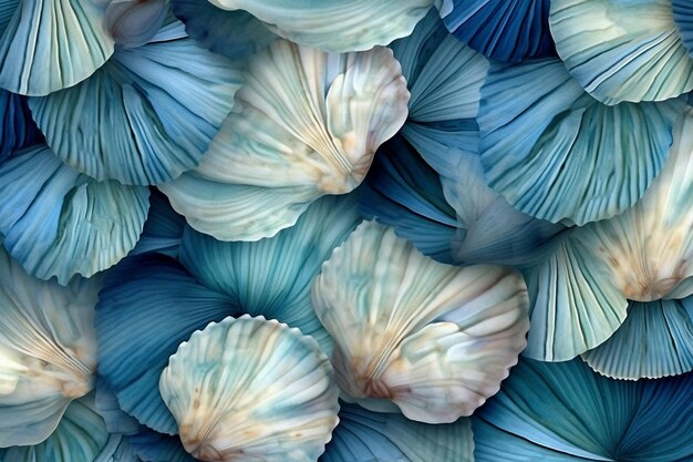 Muschelmeer, abstraktes Muster, Hintergrund