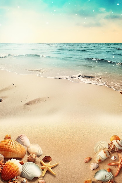 Muscheln am Strand Hintergrundbilder