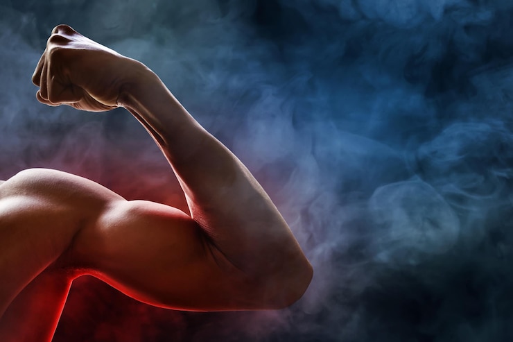 Foto músculo del brazo del hombre