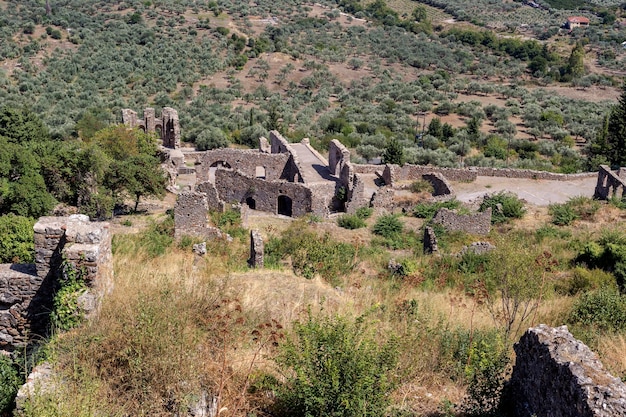 Museo al aire libre Mistras La ciudad medieval en Grecia cerca de la ciudad de Esparta