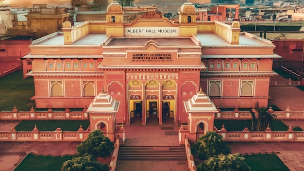 Foto el museo central albert hall de jaipur