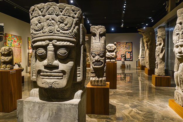 Museo de estatuas de hombres antiguos Generate Ai