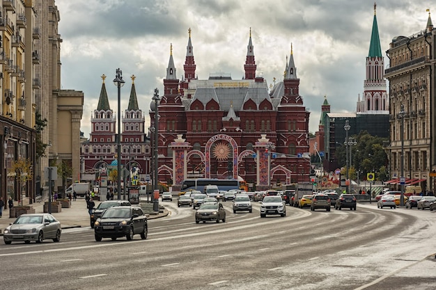 Museo Histórico Estatal Vista desde la calle Tverskaya