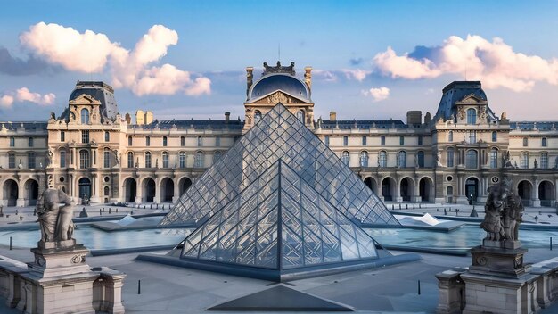 Foto museu do louvre, em paris