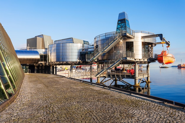 Museu norueguês do petróleo ou norsk oljemuseum em stavanger, noruega