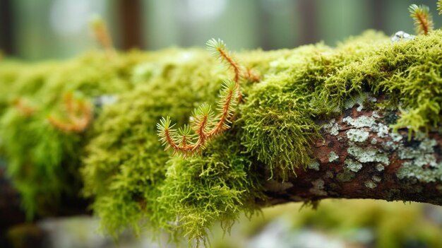 musgo en el tronco del árbol