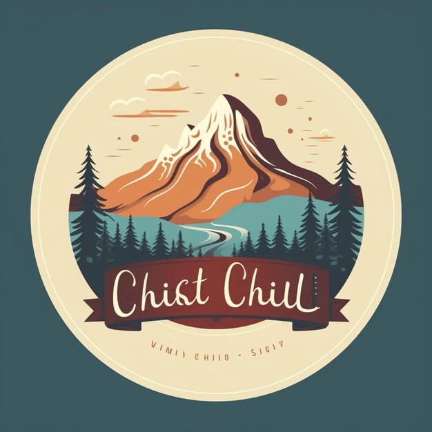 Foto music chill logo vintage-farbe