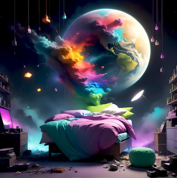 Foto música abstracta portada del álbum fantasía cuento de hadas sueños increíbles