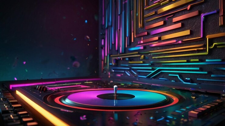 Música de fondo 3D, micrófono 3D, mezclador de audio y altavoces