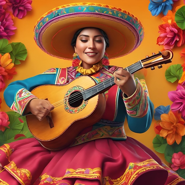 La música mariachi representada a través de celebraciones festivas y coloridas