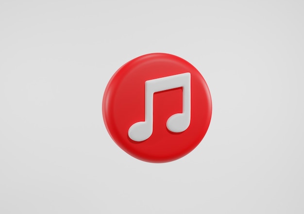 música nota ritmo audio beat icono 3d randing