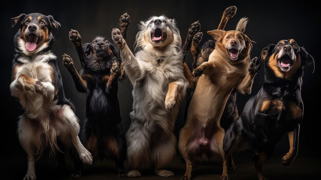 La música de los perros bailando