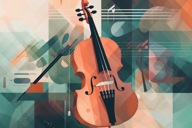 Música de violín Músico arte clásico Generar Ai