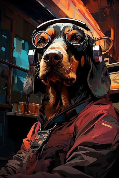 Músicas futuristas Cyberpunk Basset Hound