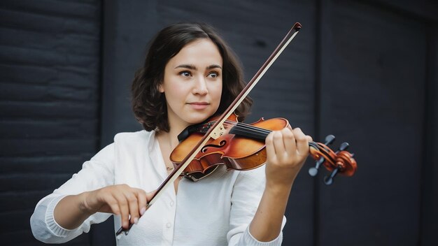 Músico tocando violino