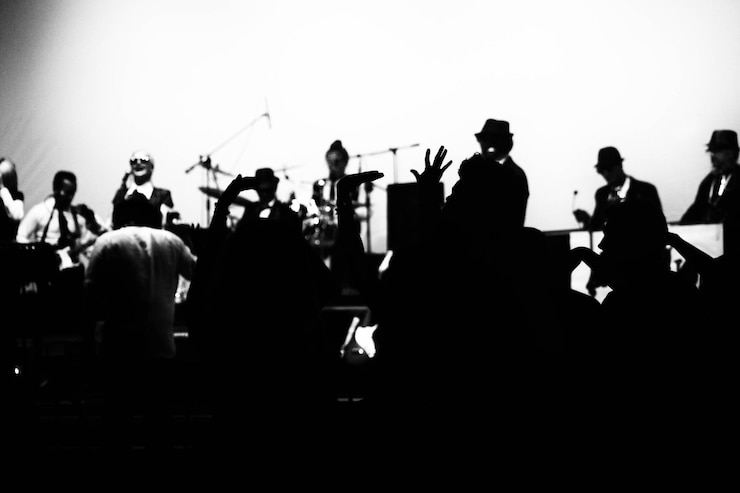 Foto musiker auf einem musikkonzert