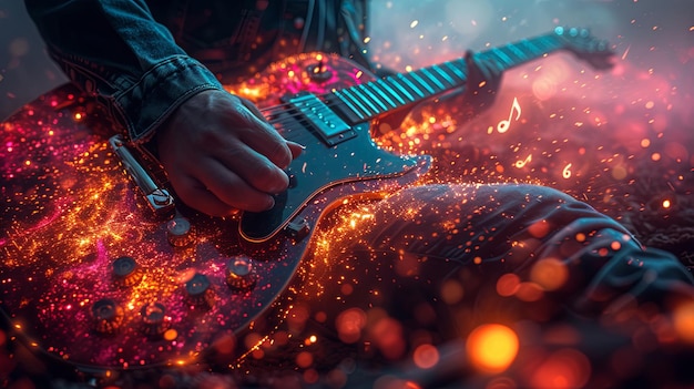 Foto musiker mit gitarre