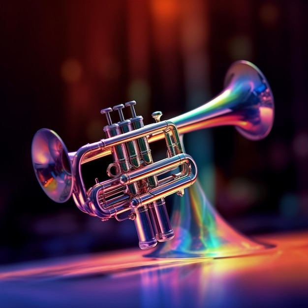 Foto musikinstrument für trompete