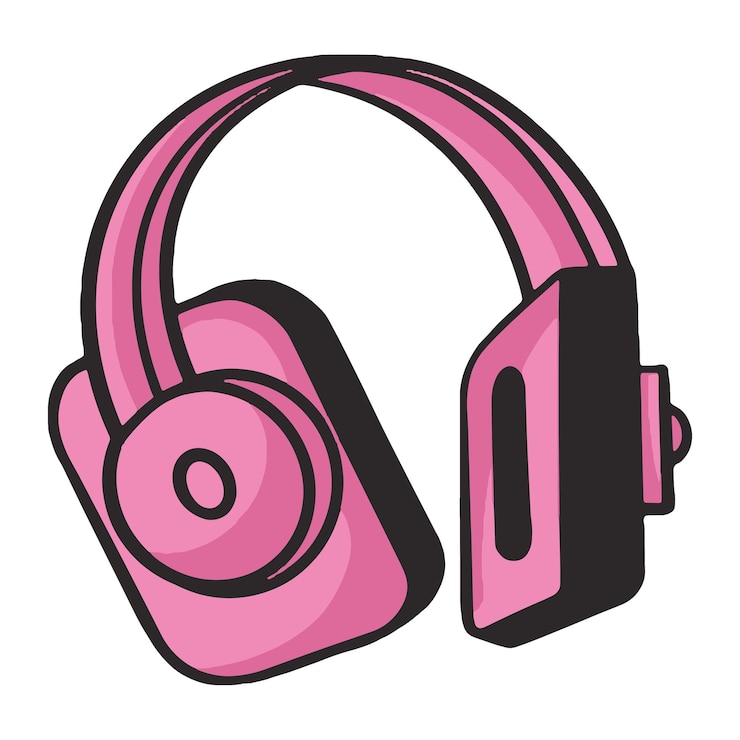 Foto musikkopfhörer png retro illustration durchsichtiger hintergrund