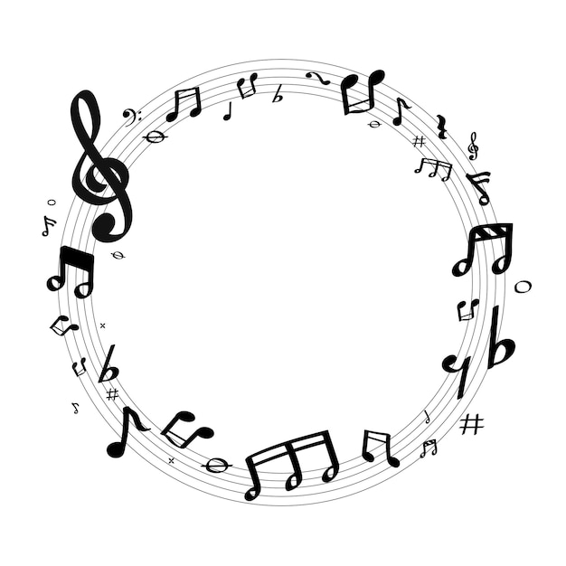Musiknoten png-Rahmen durchsichtiger Hintergrund