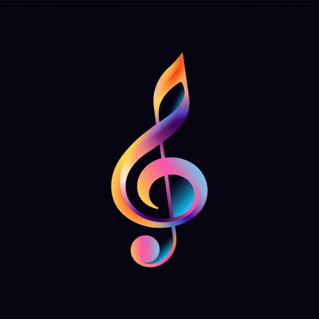 Musikvektor Gradientfarbiges Logo-Design