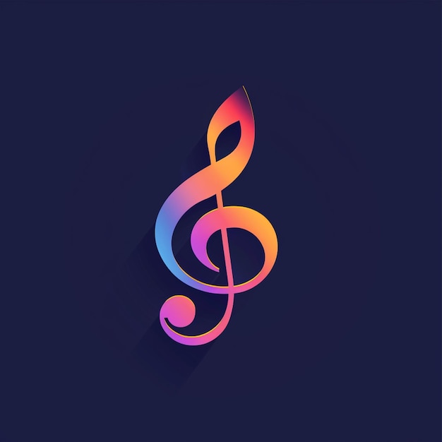 Musikvektor Gradientfarbiges Logo-Design