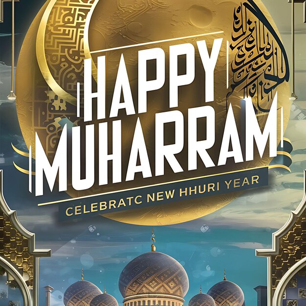 Foto muslimische feier des islamischen neujahrs muharram illustration
