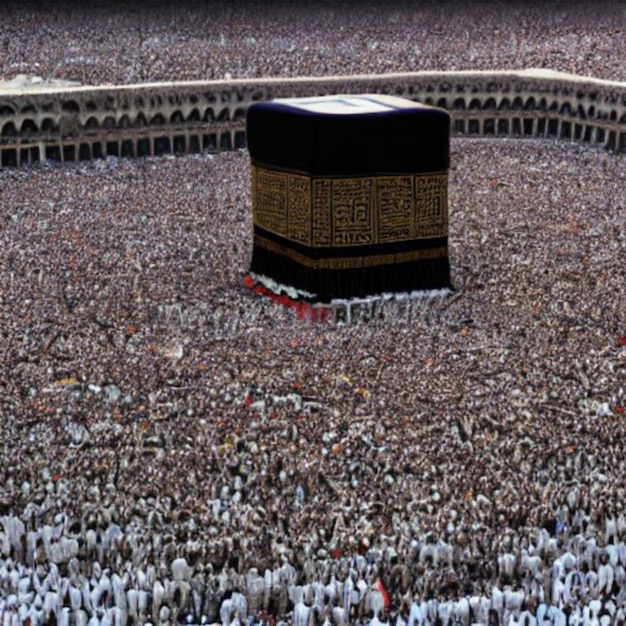 Muslimische Pilger und Umrahisten umrunden die Kaaba