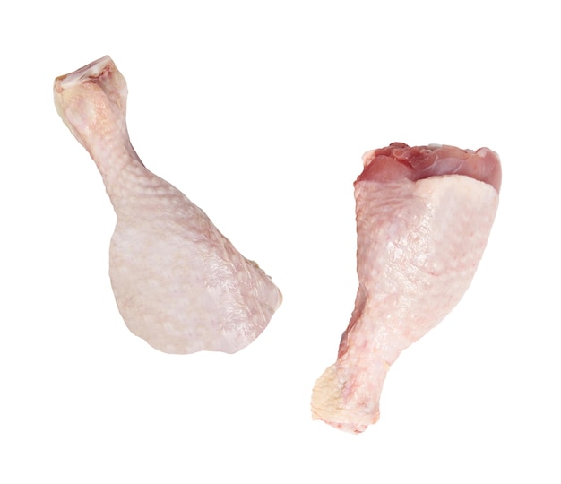 muslos de pollo aislados