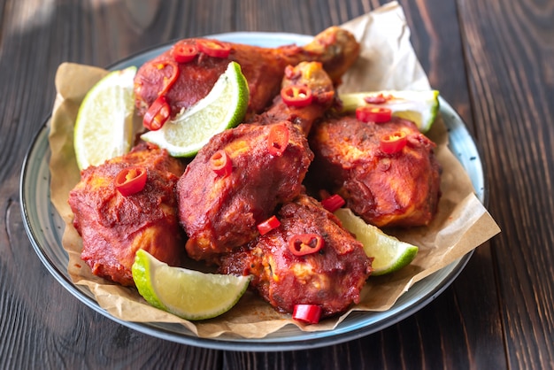 Muslos de pollo en salsa barbacoa