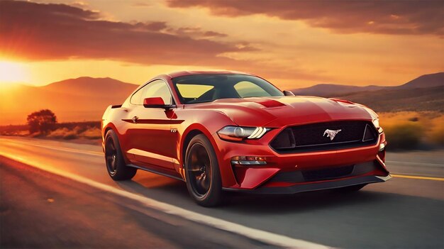 un Mustang GT en la autopista