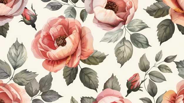 Muster aus Vintage-Blumen
