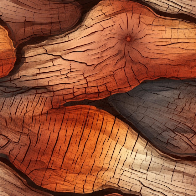 Muster, die von der Textur der Baumrinde inspiriert sind