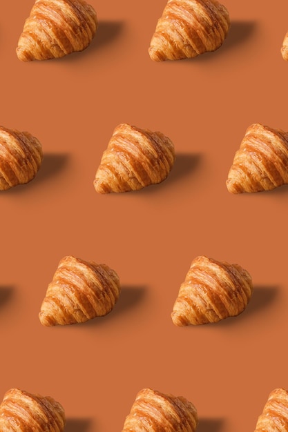 Foto muster frisch gebackener croissants