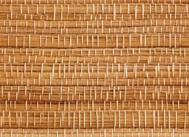 Muster von Schilfwebenmatte mit Vintage-Stil für Hintergrund- und Designkunstwerke nahtloses Muster nahtlose Wandpapier erstellt mit generativer KI-Technologie