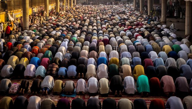 Musulmanes rezando anhelando fotografía mawlid Fondo de concepto islámico y musulmán Editorial ph