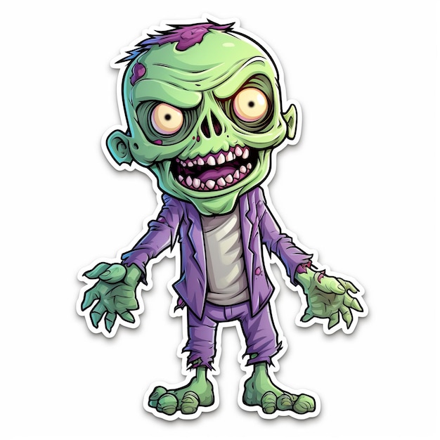 Foto mutiges zombie-charakterdesign im skottie young-stil