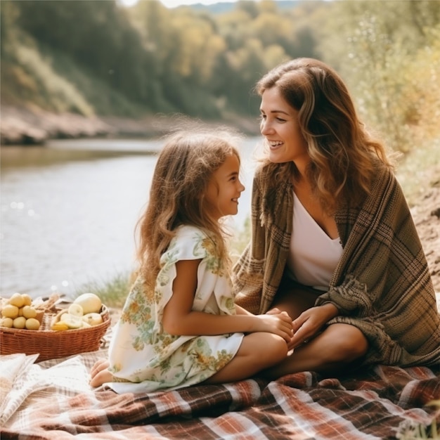 Mutter und Tochter Hintergrund