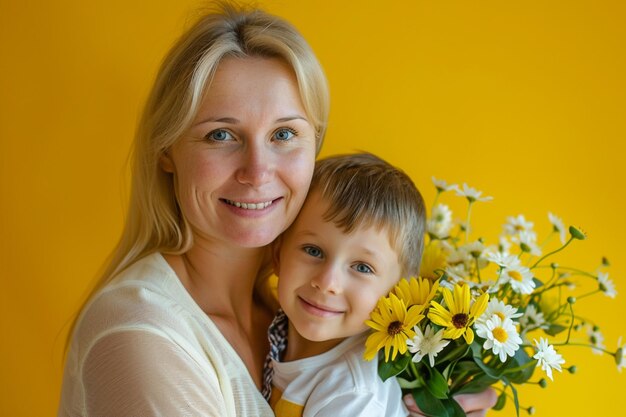 Foto mutterstagskonzept mit kindern und müttern