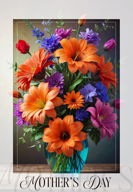 Muttertagskarten mit Blumen