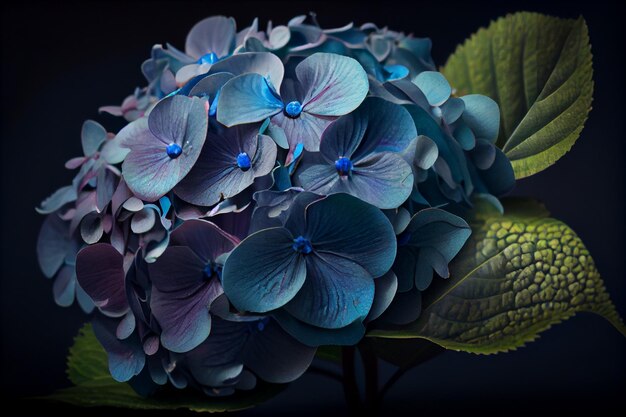 Muy hermosas flores de Hortensia